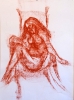 Modella, matite e terre, 2014