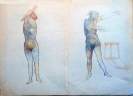 Modelle, matite colorate, 35x50, 1980/90
