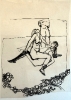 La spiaggia, china su acetato serigrafico, 1980/90