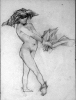 Studio per scultura, matite grasse, 35x50, 1974