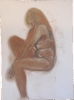 Modella, matite grasse e terre, 1992