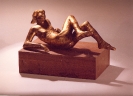 Bagnante (bozzetto), terracotta dorata, cm. 30, 1970/80 Coll. privata
