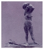 Bagnante, cemento patinato, cm. 40, 1980/90