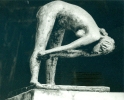 Bozzetto bagnante, terracotta dorata, cm. 30, 1970/80